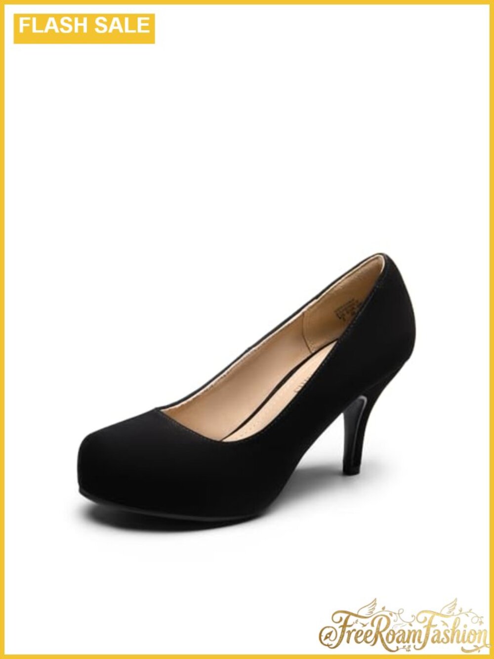 Faux Suede Almond Toe Stiletto Pumps 3 Inch Platform Heels